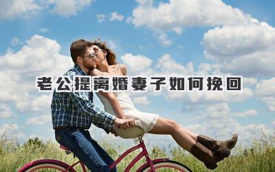 老公提离婚妻子如何挽回